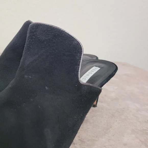 Veronica Beard Pearla Mules Black Suede Leather size 37 / US 7 - Picture 3 of 9